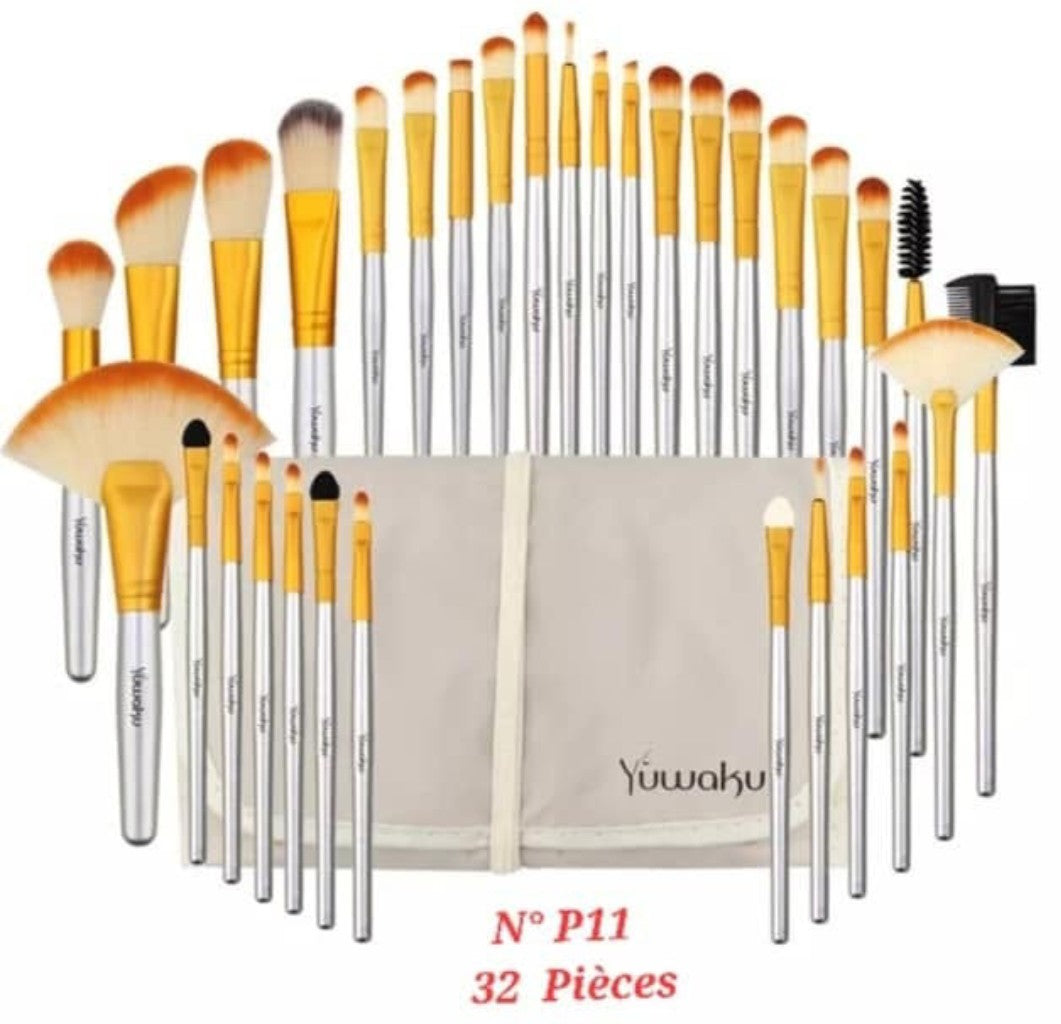 Set Pinceaux Maquillage Professionnel 32 Pièces – Yuwaku