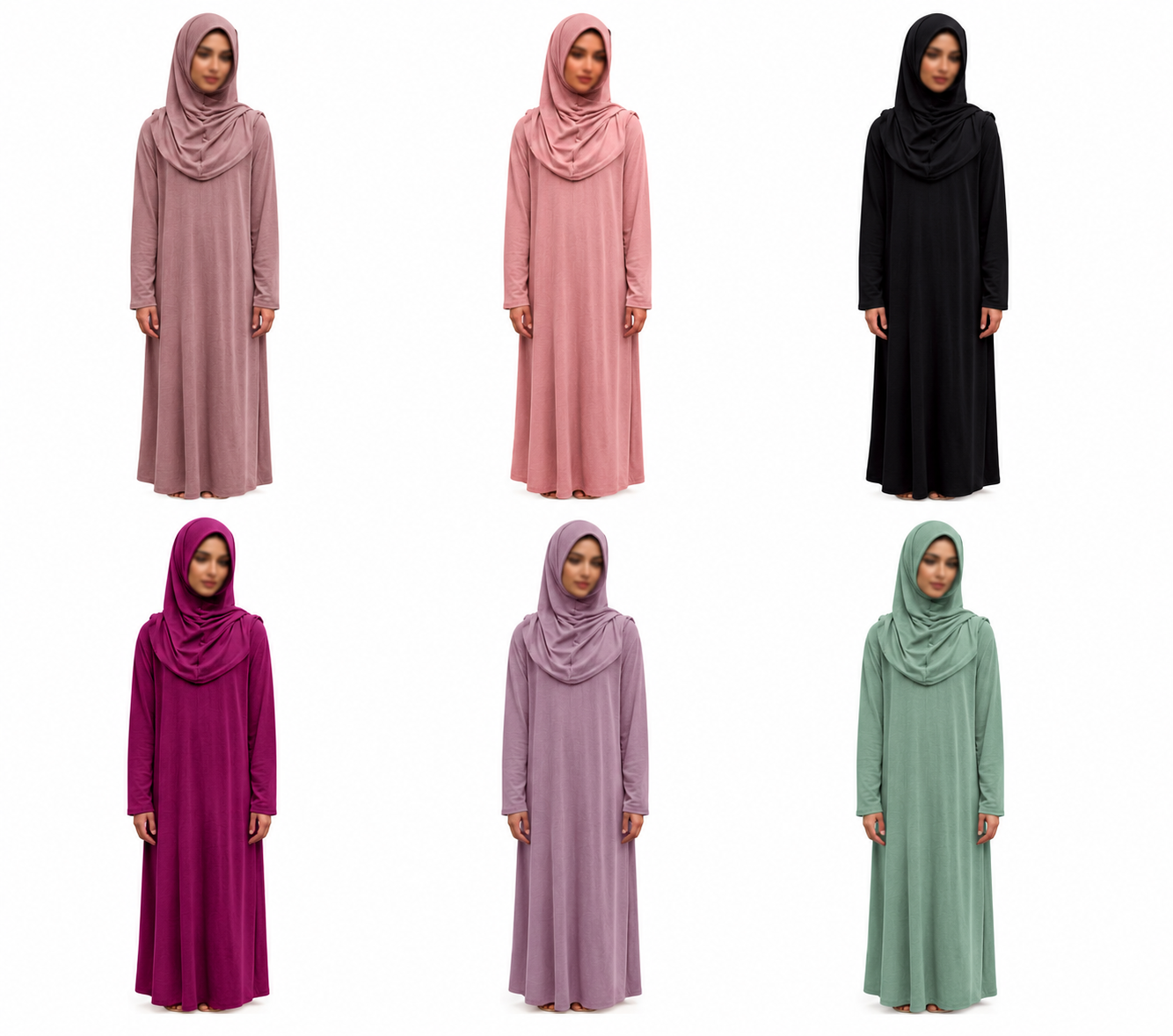 Abaya Longue Mastour enfant – Plusieurs Coloris | Perle Rose