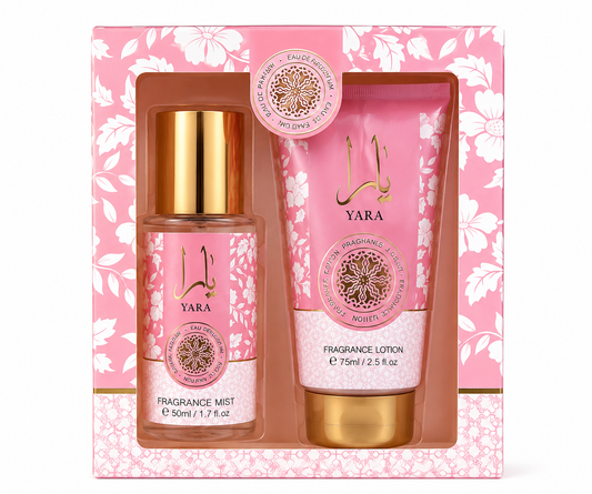 Coffret Yara — Lattafa | Brume 50 ml + Lait Parfumé 75 ml