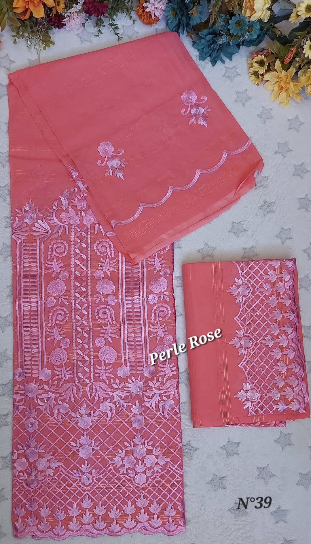Collection Salouva Brodé Prestige – Perle Rose