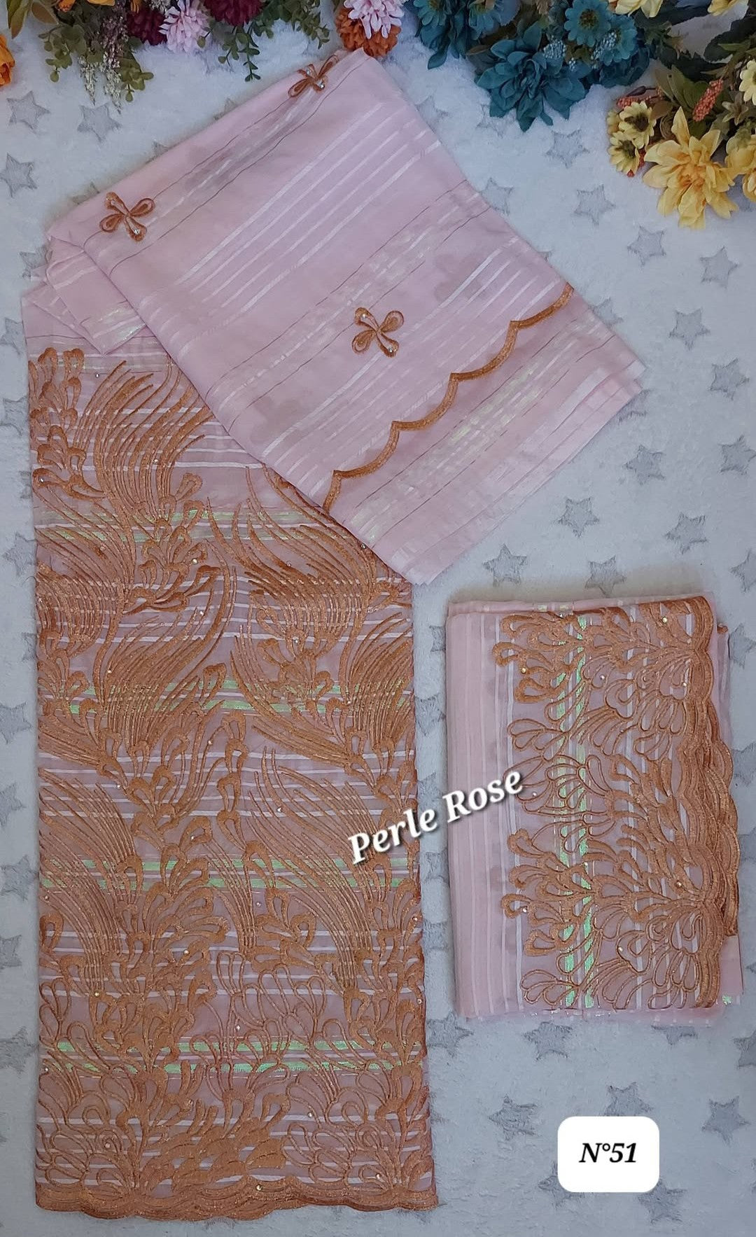 Collection Salouva Brodé Prestige – Perle Rose