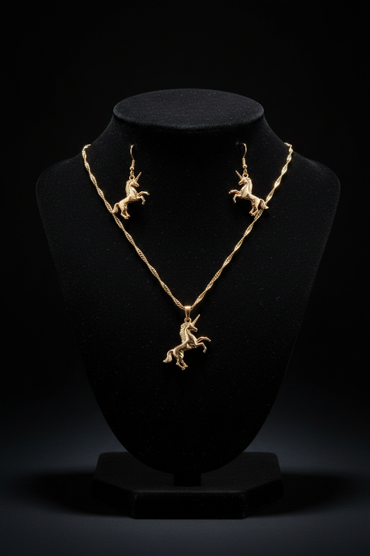 Collier Licorne Plaqué Or — PERLE ROSE
