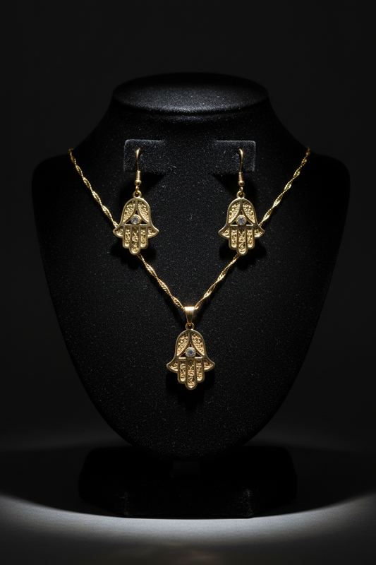 Collier Main de Fatima Plaqué Or — PERLE ROSE