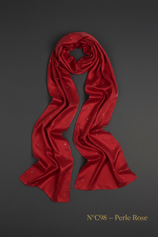 Foulard Rouge N°C98 — Fond Gris Foncé