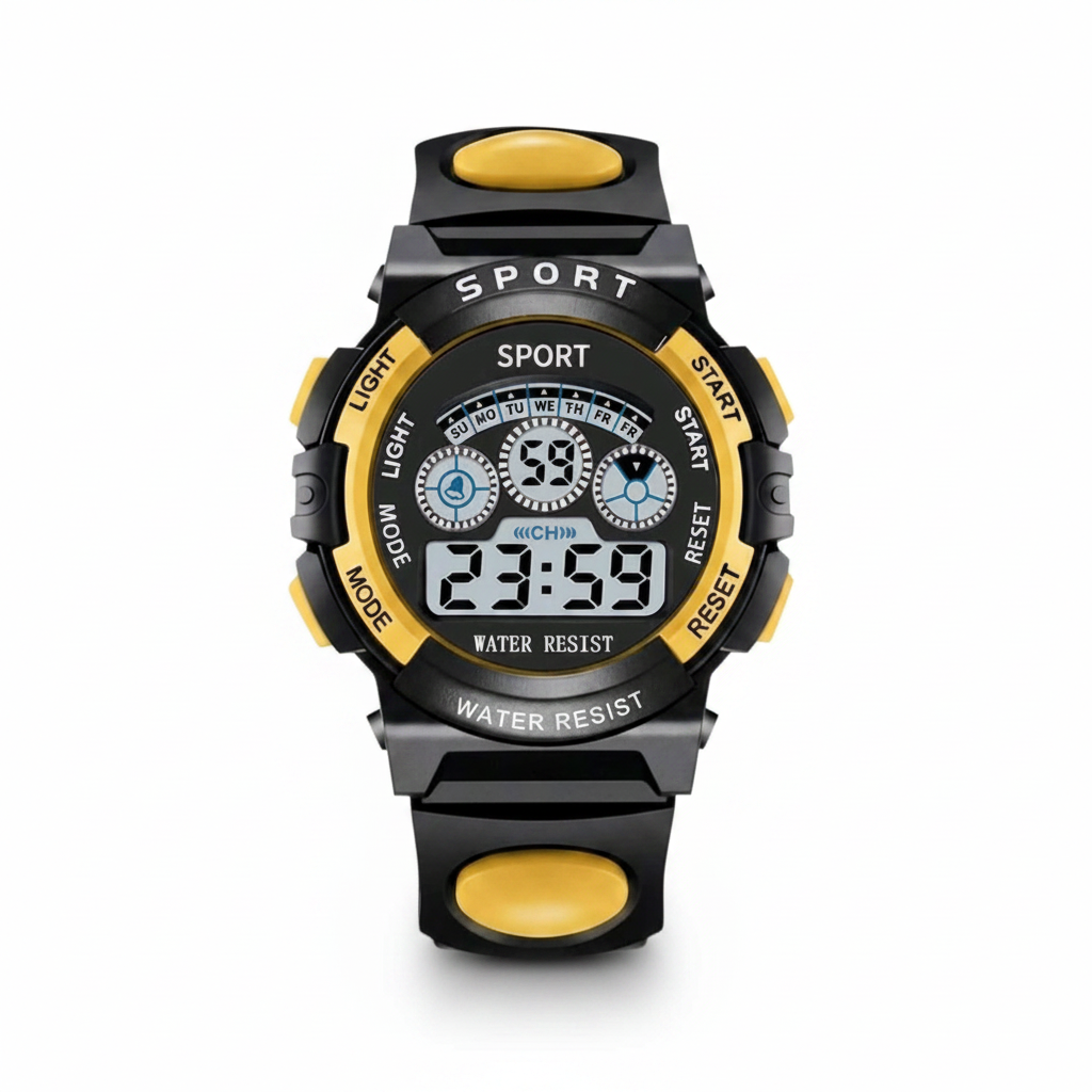 Montre Sport Digitale Enfant – Étanche & Multifonction | 5 Coloris